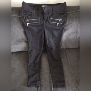 Torrid Black Skinny Pants with Zipper Accents